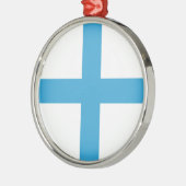 Vlag van Marseille (Frankrijk) Metalen Ornament (Links)