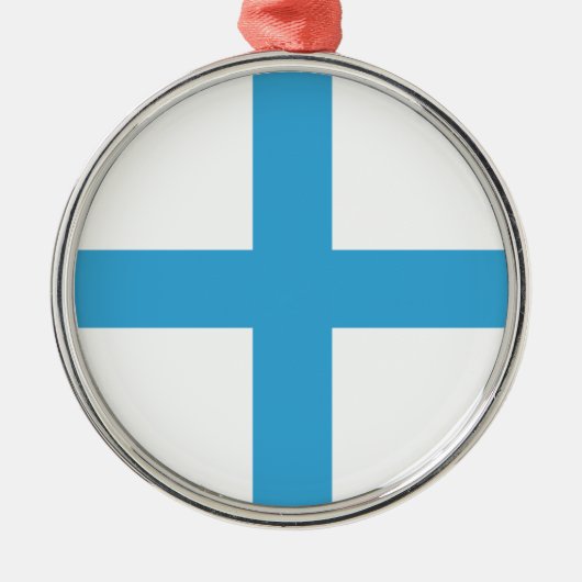 Vlag van Marseille (Frankrijk) Metalen Ornament (Voorkant)