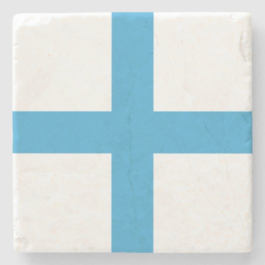 Vlag van Marseille (Frankrijk) Stenen Onderzetter (Voorkant)