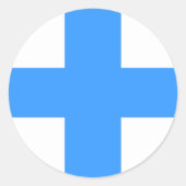 Vlag van Marseille Ronde Sticker (Voorkant)