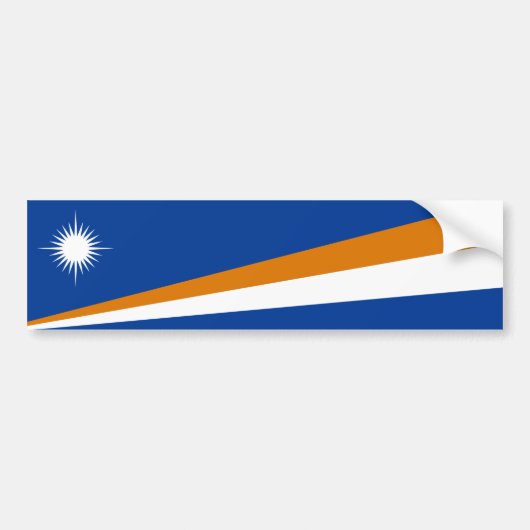 Vlag van Marshalleilanden Bumpersticker (Voorkant)
