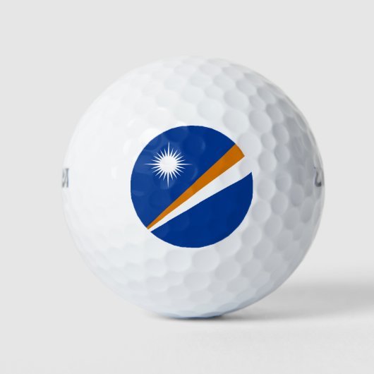 Vlag van Marshalleilanden Golfballen (Voorkant)