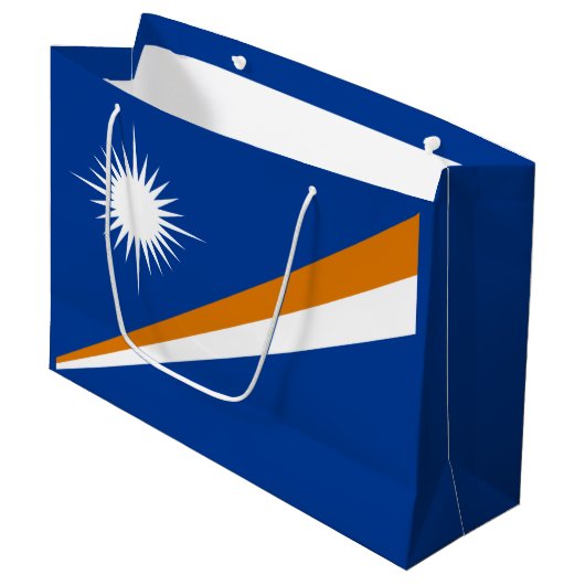 Vlag van Marshalleilanden Groot Cadeauzakje (Voorkant Gekanteld)