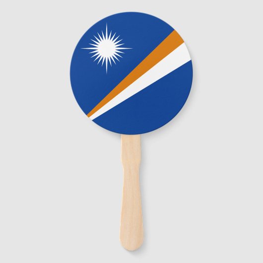 Vlag van Marshalleilanden Handwaaier (Voorkant)