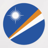 Vlag van Marshalleilanden Labels (Design 1)