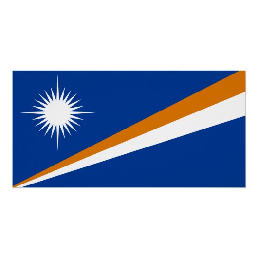 Vlag van Marshalleilanden Perfect Poster (Voorkant)