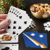 Vlag van Marshalleilanden Pokerkaarten (Insitu)