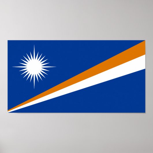 Vlag van Marshalleilanden Poster (Voorkant)