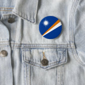 Vlag van Marshalleilanden Ronde Button 5,7 Cm (In situ)