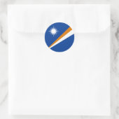 Vlag van Marshalleilanden Ronde Sticker (Tas)