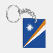 Vlag van Marshalleilanden Sleutelhanger (Voorkant Links)