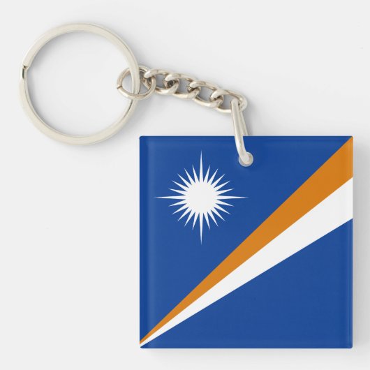 Vlag van Marshalleilanden Sleutelhanger (Voorkant)