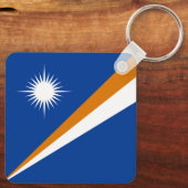 Vlag van Marshalleilanden Sleutelhanger (Achterkant)