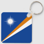 Vlag van Marshalleilanden Sleutelhanger (Achterkant)