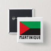 Vlag van Martinique (2023) Vierkante Button 5,1 Cm (Voorkant /achterkant)