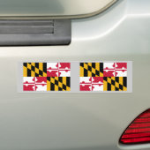 Vlag van Maryland Bumpersticker (Op auto)
