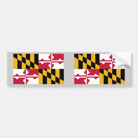 Vlag van Maryland Bumpersticker (Voorkant)