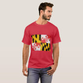 Vlag van Maryland in nood T-shirt (Voorkant volledig)