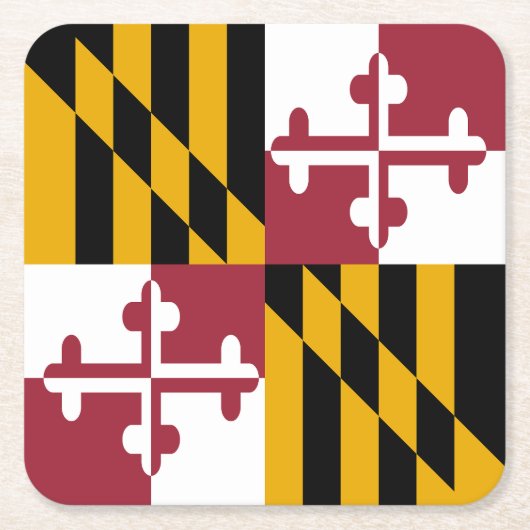 Vlag van Maryland Kartonnen Onderzetters (Voorkant)