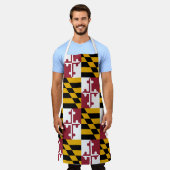 Vlag van Maryland Pattern Schort (Gedragen)