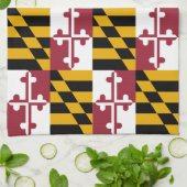 Vlag van Maryland Pattern Theedoek (Gevouwen)
