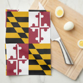 Vlag van Maryland Pattern Theedoek (Quarter Fold)