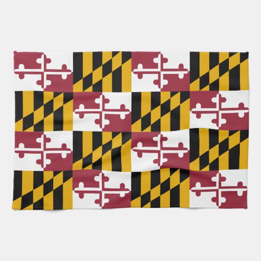 Vlag van Maryland Pattern Theedoek (Horizontaal)