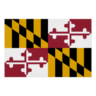 Vlag van Maryland Perfect Poster