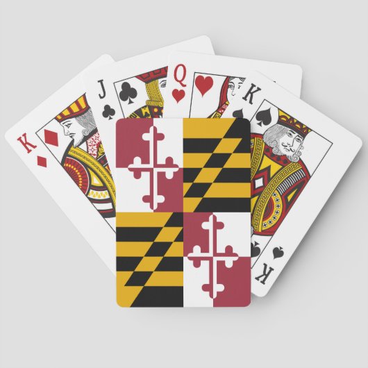 Vlag van Maryland Pokerkaarten (Achterkant)