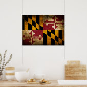  vlag van Maryland Poster (Keuken)