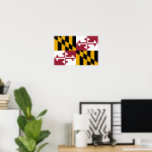 Vlag van Maryland Poster (Thuiskantoor)
