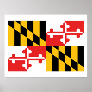 Vlag van Maryland Poster