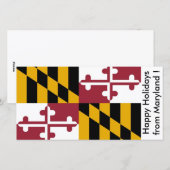 Vlag van Maryland, Prettige feestdagen uit de VS Feestdagenkaart (Voorkant / Achterkant)