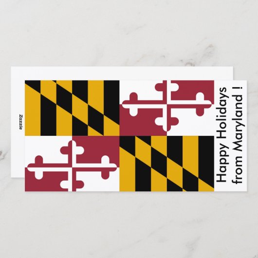 Vlag van Maryland, Prettige feestdagen uit de VS Feestdagenkaart (Voorkant / Achterkant)
