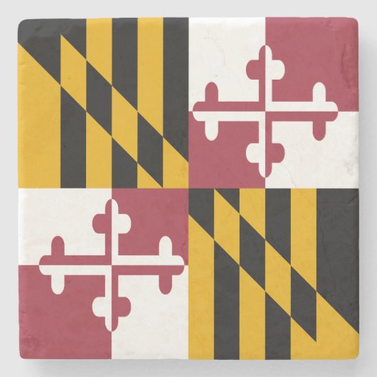 Vlag van Maryland Stenen Onderzetter (Voorkant)