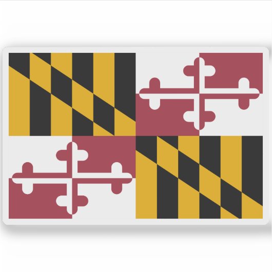 Vlag van Maryland Sticker (Voorkant)
