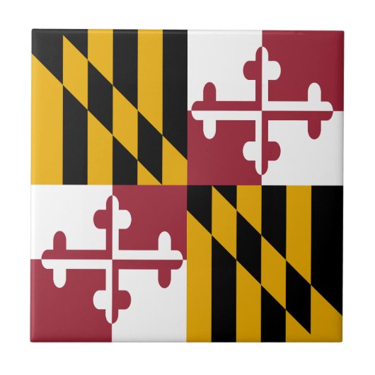 Vlag van Maryland Tegeltje (Voorkant)