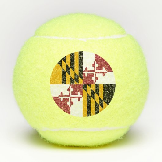 Vlag van Maryland Tennisballen (Voorkant)