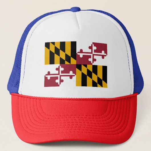 Vlag van Maryland Trucker Pet (Voorkant)