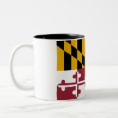 Vlag van Maryland Tweekleurige Koffiemok (Links)