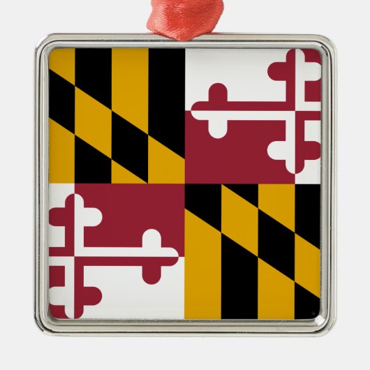 Vlag van Maryland (VS-staat) Metalen Ornament (Voorkant)