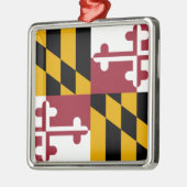 Vlag van Maryland (VS-staat) Metalen Ornament (Links)