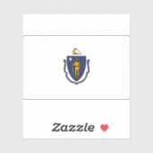 Vlag van Massachusetts Sticker (Vel)
