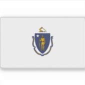 Vlag van Massachusetts Sticker (Voorkant)