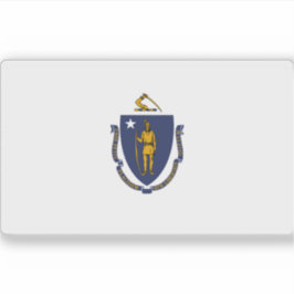 Vlag van Massachusetts Sticker