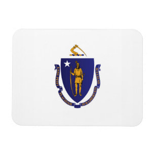 Vlag van Massachusetts, VS Magneet