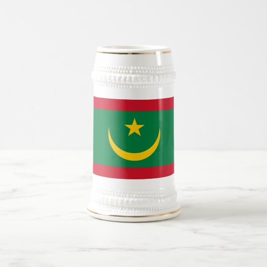 Vlag van Mauritanië Bierpul (Center)