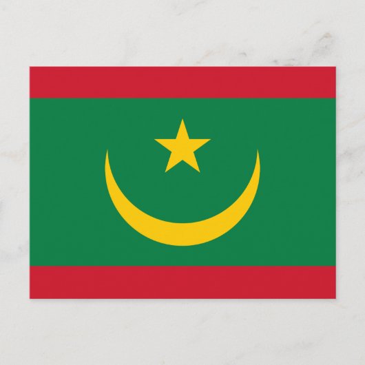 Vlag van Mauritanië Briefkaart (Voorkant)