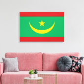 Vlag van Mauritanië Canvas Afdruk (Insitu (Woonkamer))