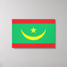 Vlag van Mauritanië Canvas Afdruk